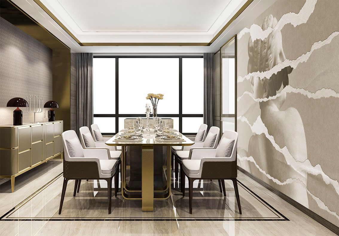 Carta da parati in fibra di vetro per contract horeca hotellerie ville residenziale negozi