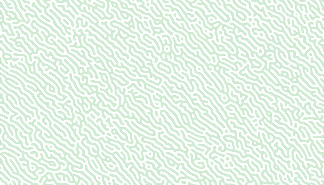 Motivo geometrico astratto ondulato nei toni del verde chiaro e del bianco.