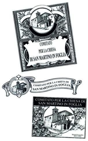 Manifesti in bianco e nero per i comitati parrocchiali italiani di Foggia e San Martino in Foggia.