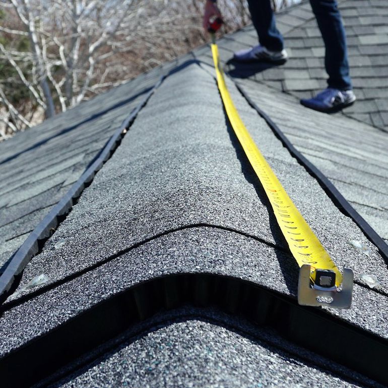 Measuring Asphalt Roof Peak