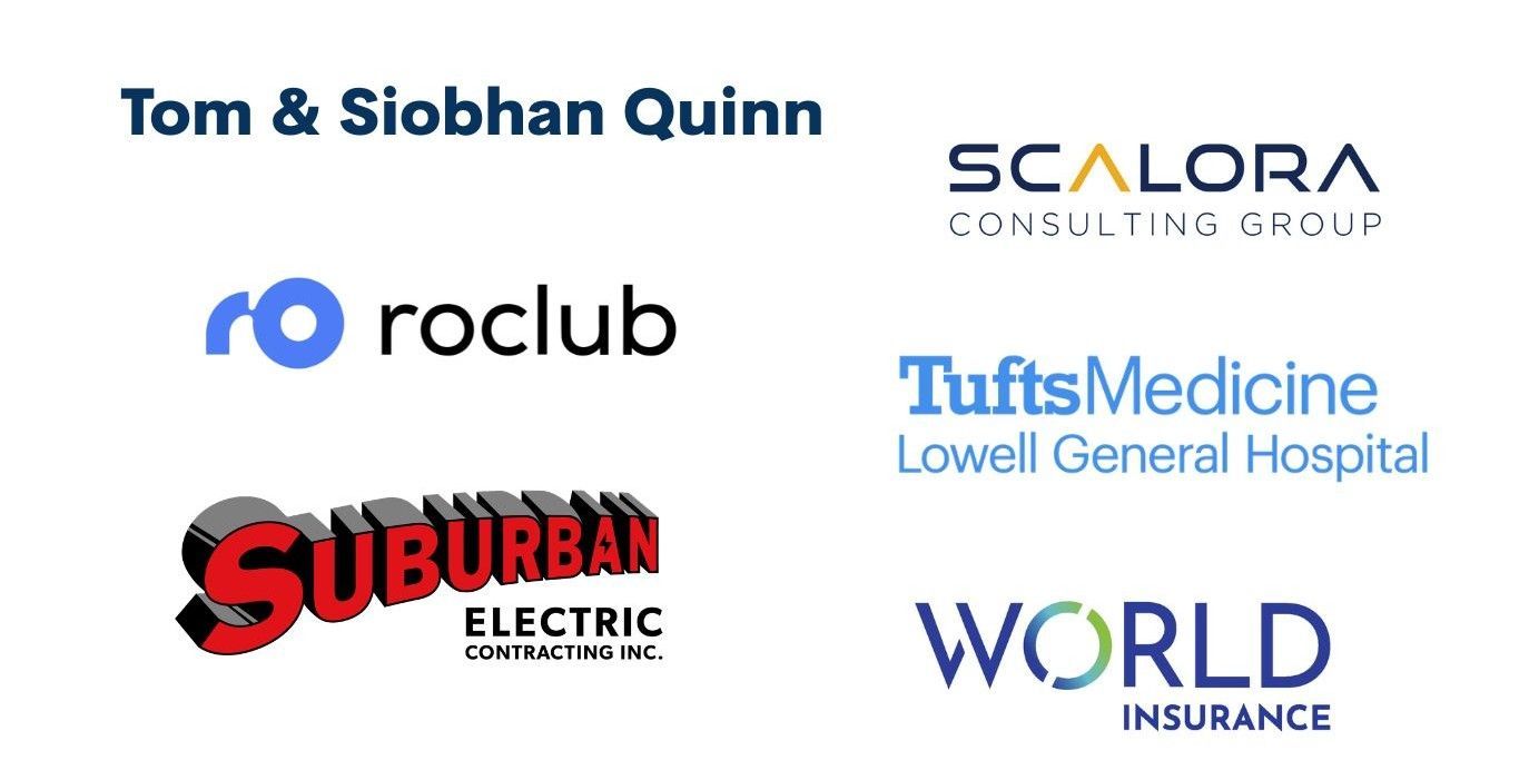 Cocktail sponsors logos on a white background