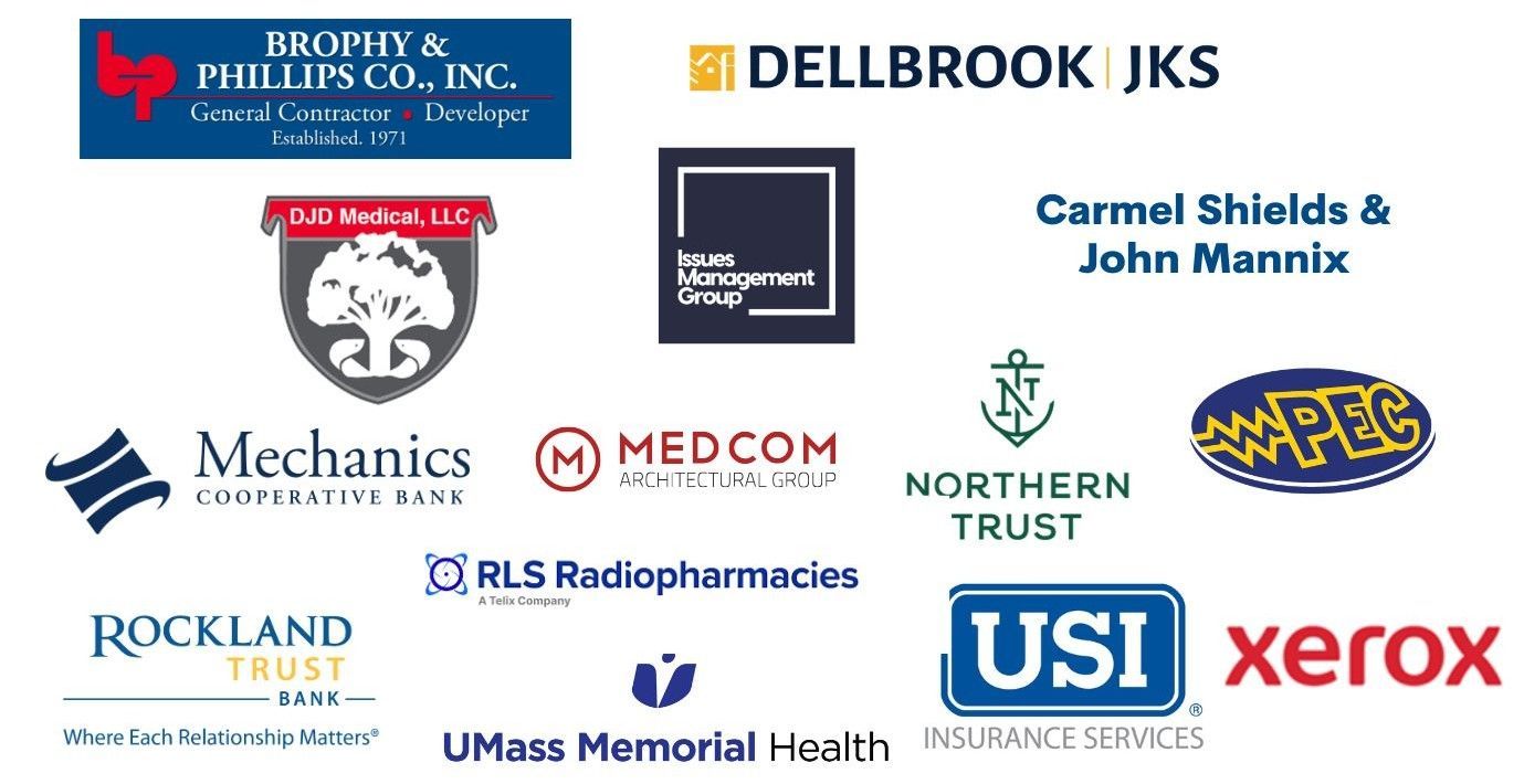 Logos from sponsors on a white background