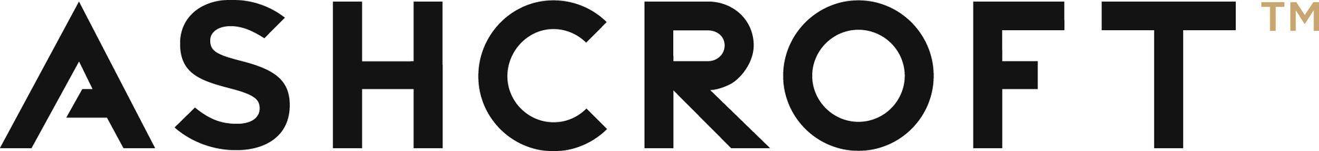 Ashcroft Logo. All caps black text on white background.