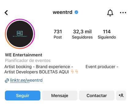 A screenshot of a social media account on a cell phone.