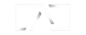A white logo on a black background that looks like a broken window.