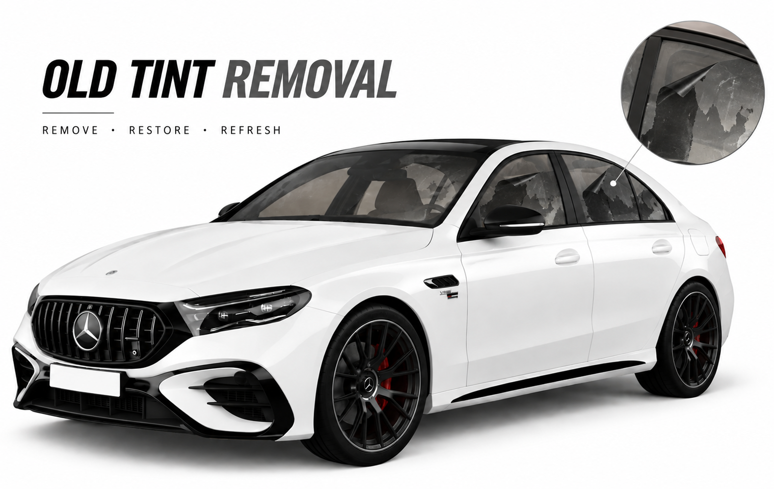 Paint protection film on full hood and front bumper.