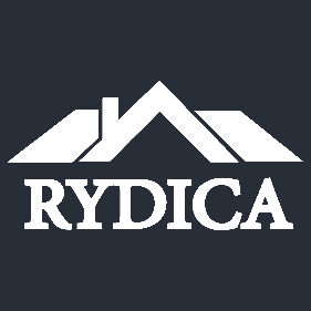 Rydica logo on a dark blue background