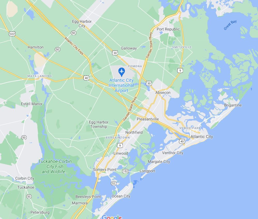 https://www.google.com/maps/place/Atlantic+City,+NJ/@39.3766057,-74.4878425,13z/data=!3m1!4b1!4m13!1m7!3m6!1s0x89c0df7d93120ad5:0xc02d1fac0bbd6e7b!2sAtlantic+County,+NJ!3b1!8m2!3d39.5333379!4d-74.6868815!3m4!1s0x89c0dd576e5cc721:0x4a6fcb43e9675262!8m2!3d39.3642978!4d-74.4229317