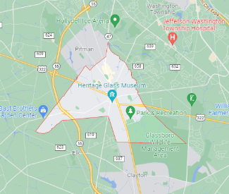https://www.google.com/maps/place/Glassboro,+NJ/@39.7080478,-75.1465426,13z/data=!3m1!4b1!4m5!3m4!1s0x89c6d7abad845dc5:0x5b768944f5f70002!8m2!3d39.7028923!4d-75.1118422