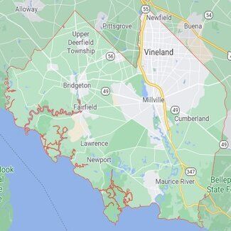 https://www.google.com/maps/place/Cumberland+County,+NJ/@39.3120752,-75.4284883,10z/data=!3m1!4b1!4m5!3m4!1s0x89c731251e7fdad5:0x5e56bc521df0b6f4!8m2!3d39.2587106!4d-75.0611147