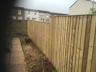 If you need fencing in East Kilbride call 01355 261 907 or 07986 097 977 Two layered decking with wodden steps