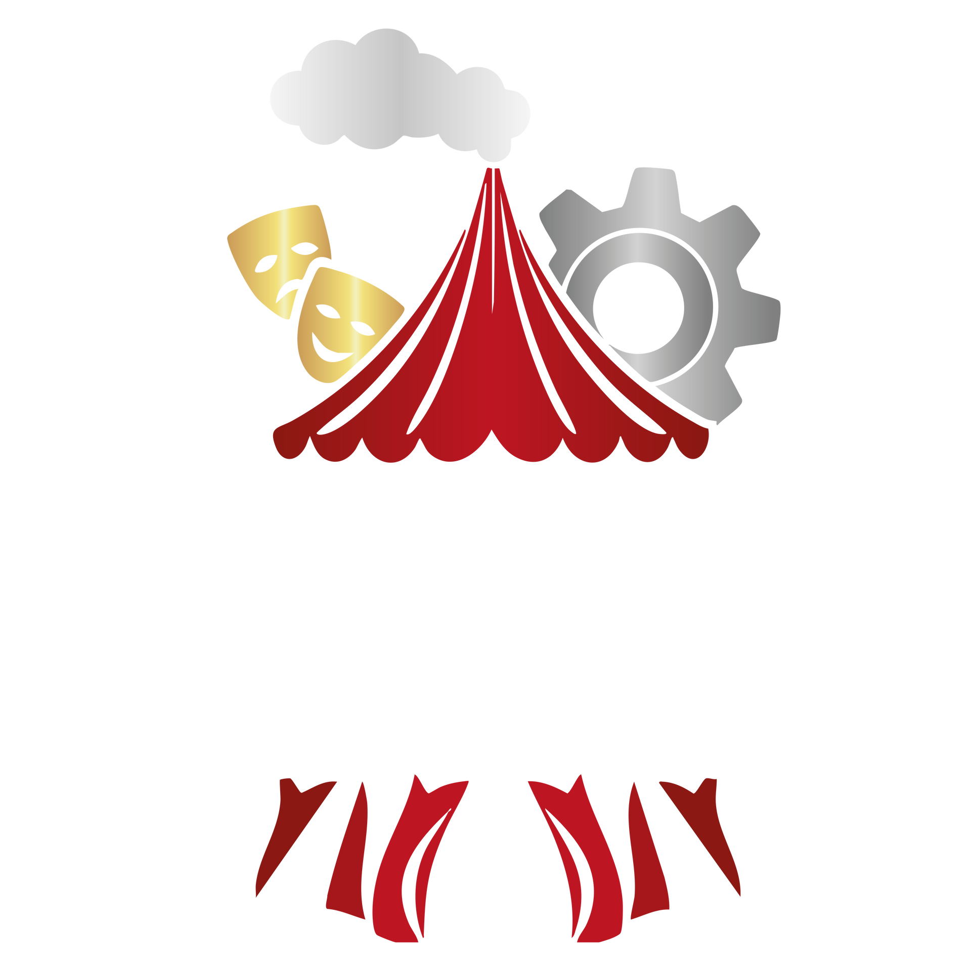 Logo De Entertainment Fabriek (witte tekst)