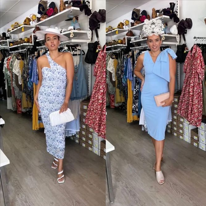 Blue Dresses, Floral Headdress And White Hat — Zest Boutique in Yeppoon, QLD