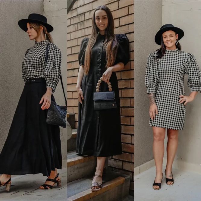 Checkered And Black Dress — Zest Boutique in Yeppoon, QLD