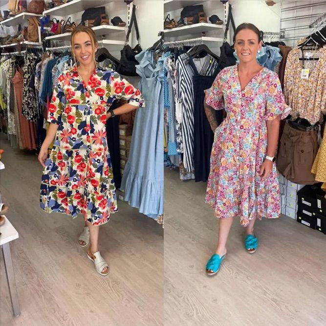 Women Wearing Floral Dresses — Zest Boutique in Yeppoon, QLD
