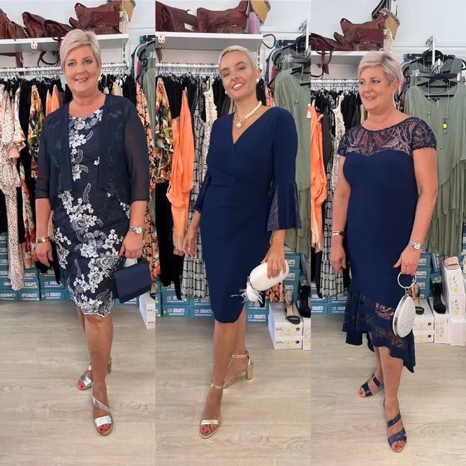Woman Wearing Floral Blue Dress — Zest Boutique in Yeppoon, QLD