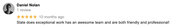 A blurry picture of a person 's review on a website.
