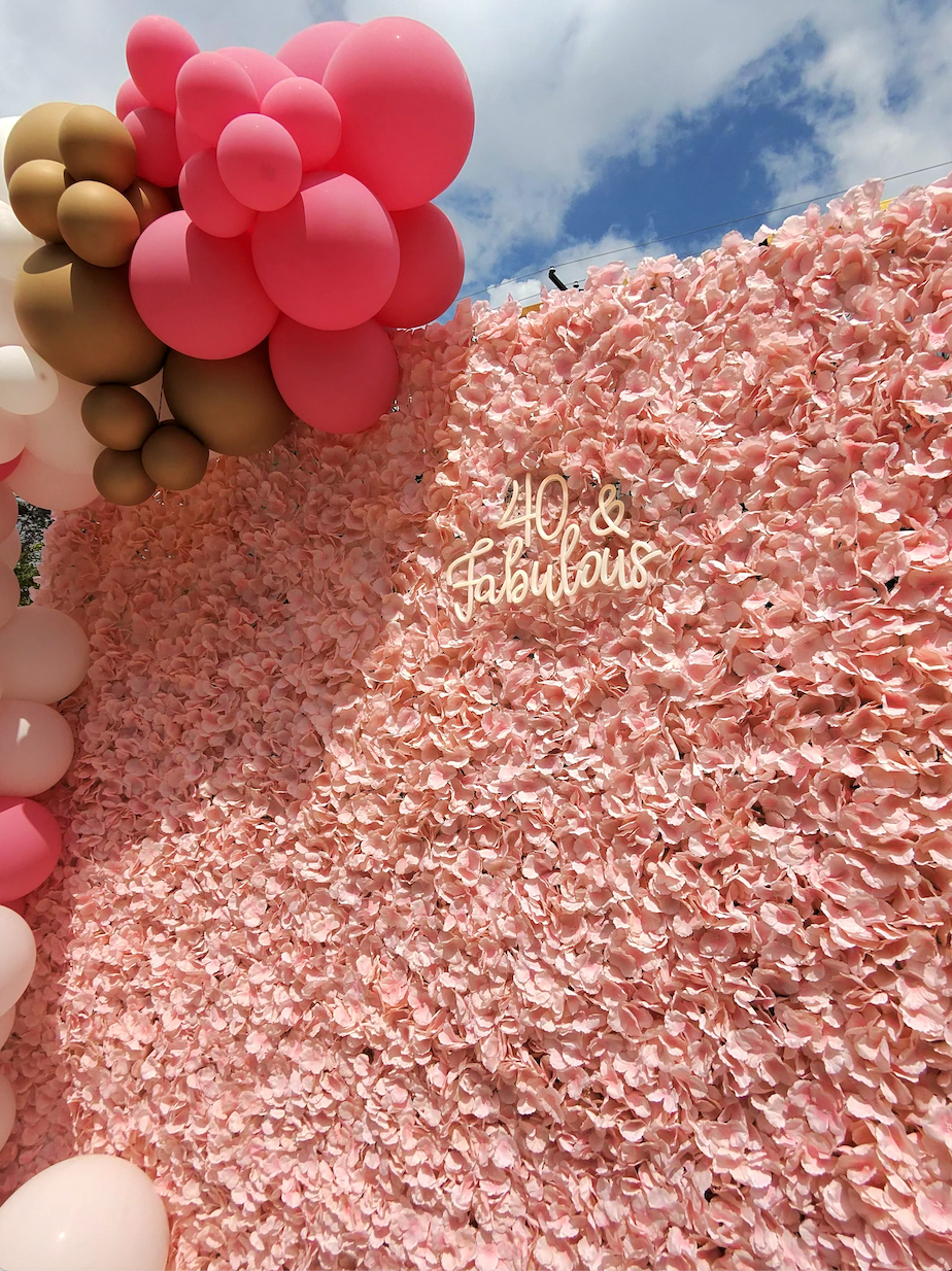 Pink Flower wall.