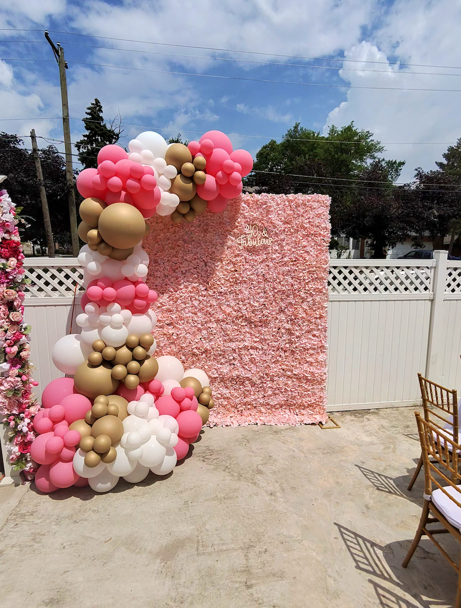 Pink Flower wall.