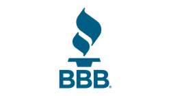 All white logo for Better Business Burau