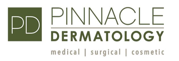 Logo for Pinnacle Dermatology: a green square with "PD" and text "PINNACLE DERMATOLOGY" with "medical | surgical | cosmetic".