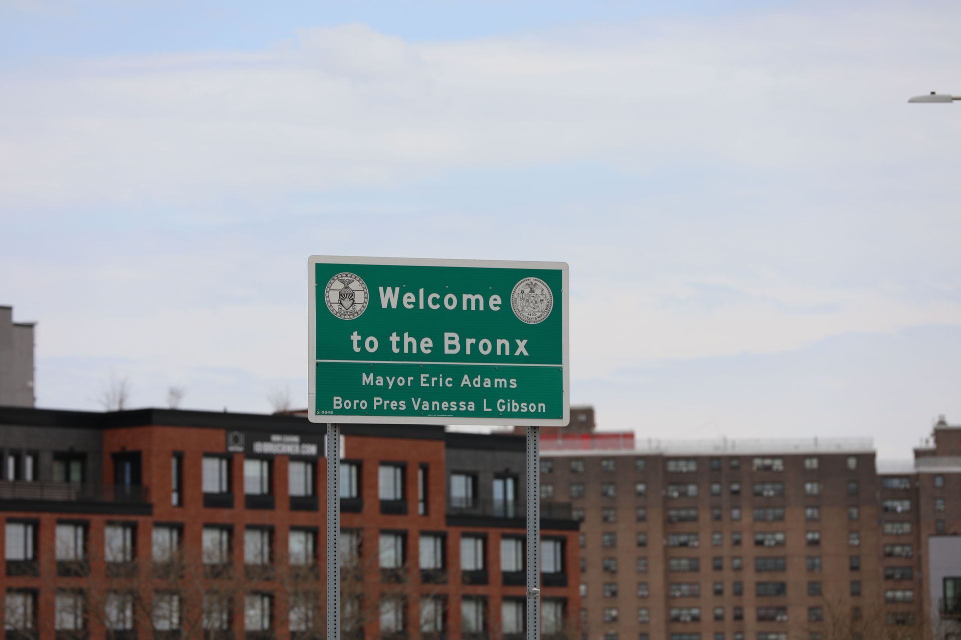 Queens commercial block street view