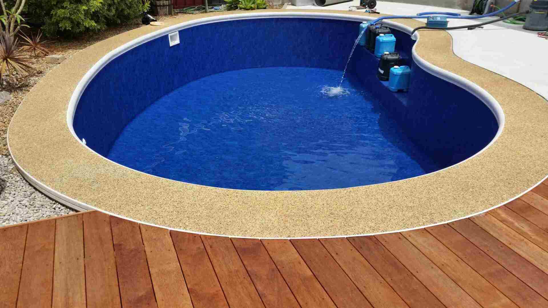 Fibre glass with vinyl liner installed