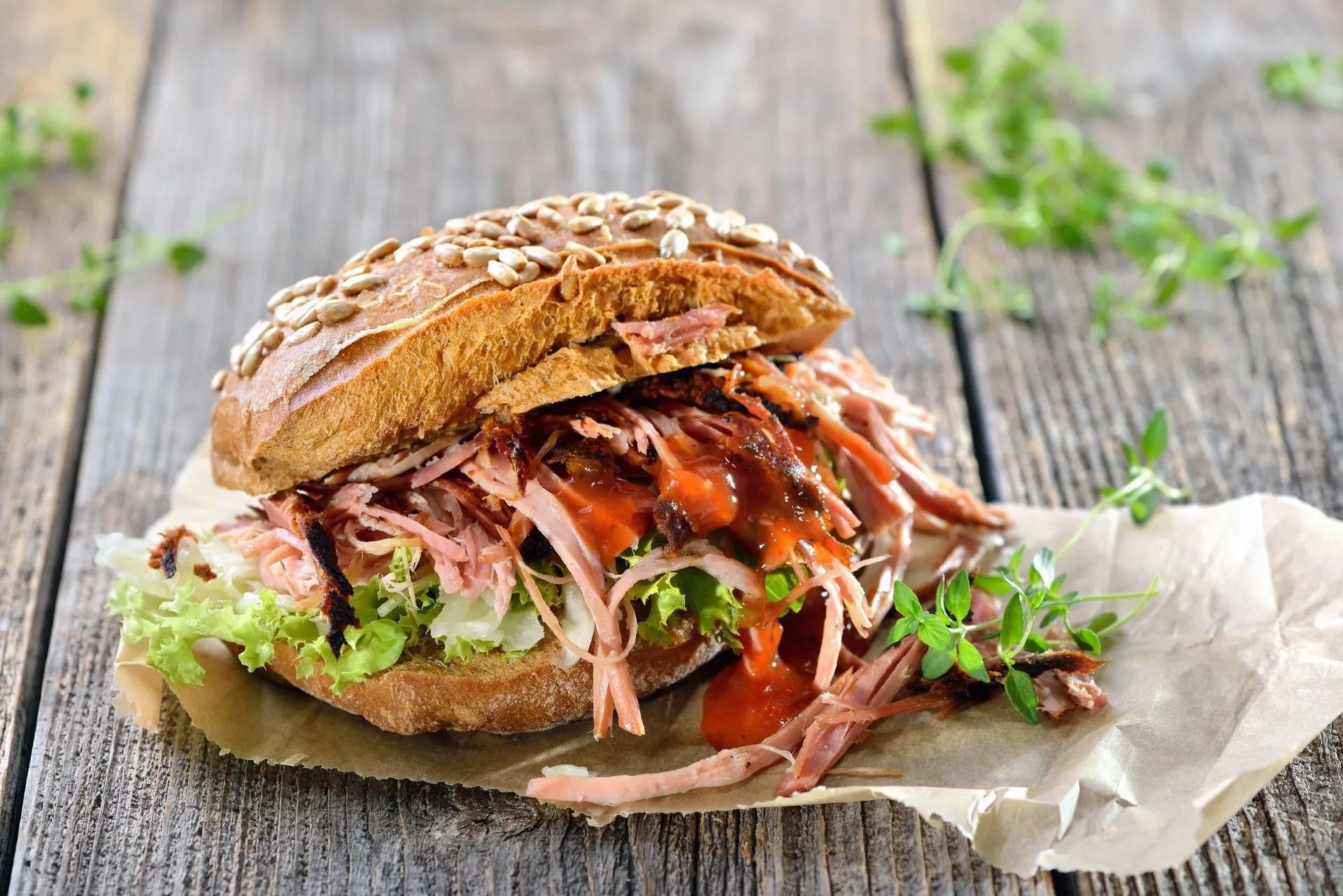 Pulled pork op een broodje