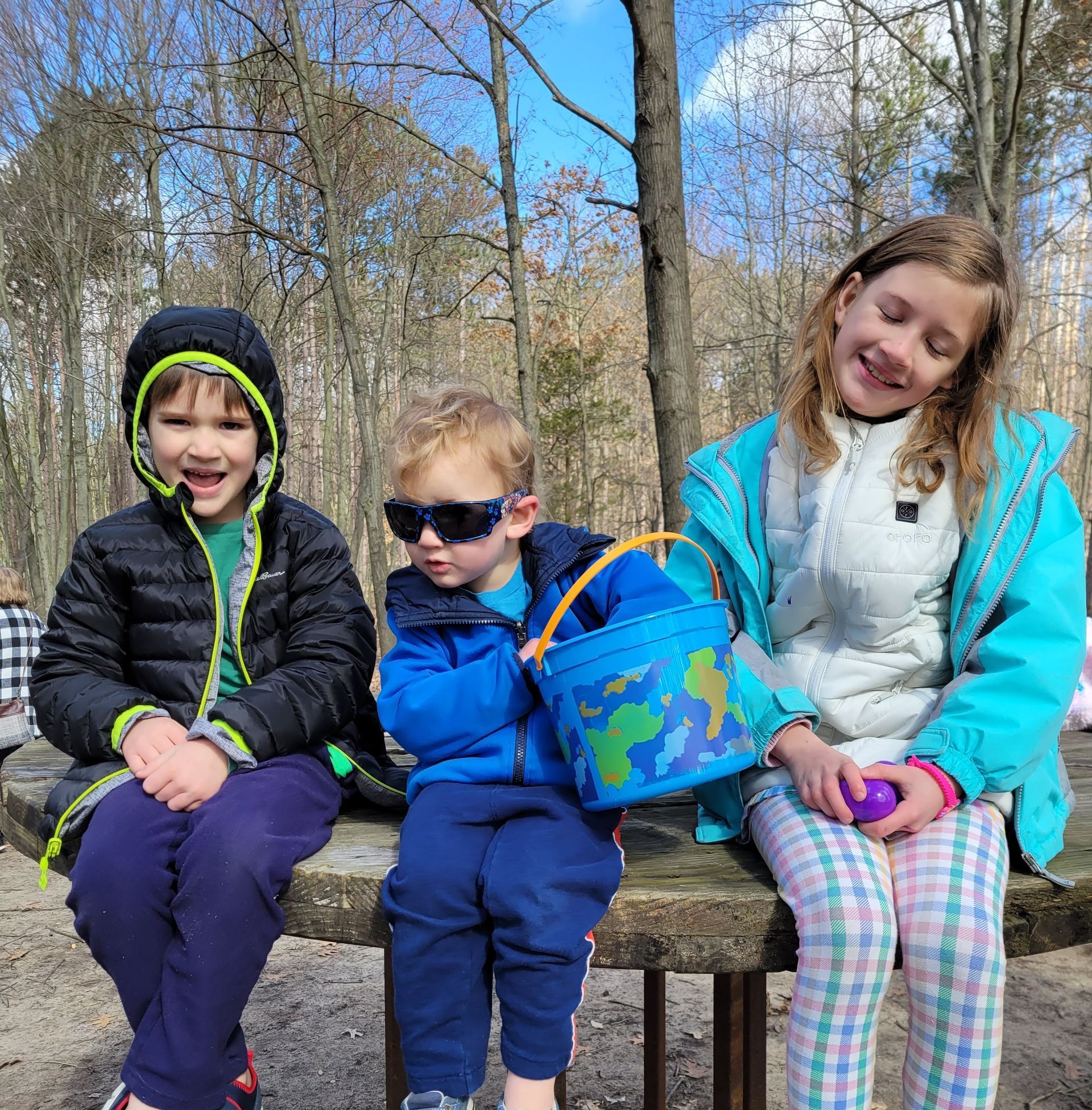 Owner's Whiteford's kids at the annual Easter Egg hunt.