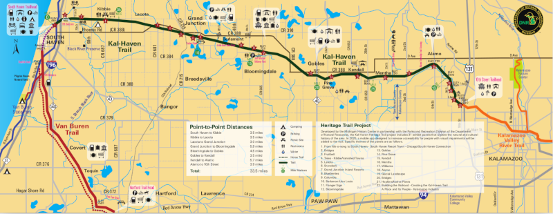 Map of the Kal-Haven Trail