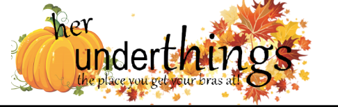Logo reading &ldquo;her underthings&rdquo; with pink flowers and the tagline &ldquo;the place you get your bras at.&rdquo;