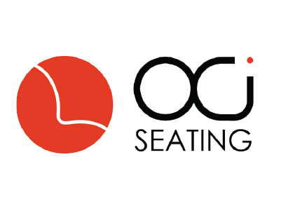 A logo for a company called seating with a tennis ball in the middle.