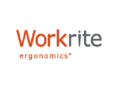 A logo for workrite ergonomics on a white background.