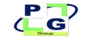 Logo del gruppo PG blu e verde con linee orbitali stilizzate