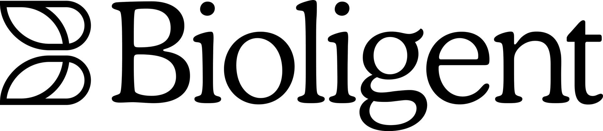 Bioligent logo with black stylized icon and wordmark on a white background