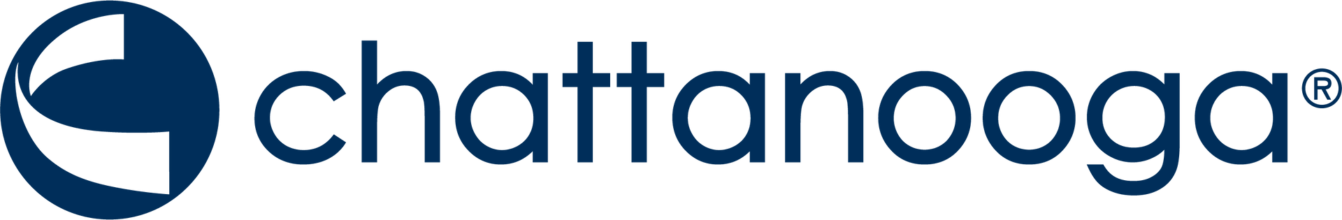 Chattanooga logo with blue circular emblem and lowercase wordmark
