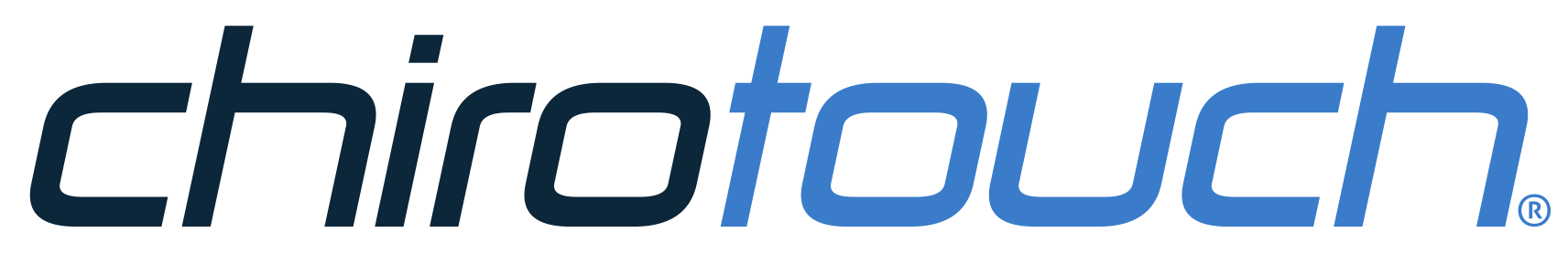 ChiroTouch logo in black and blue text on a white background