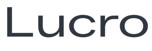 Black word “Lucro” on a white background