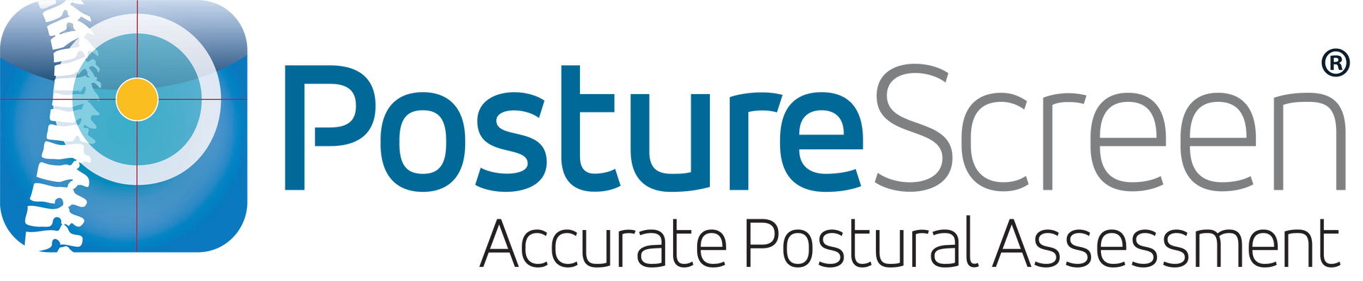 PostureScreen logo with blue spine icon and “Accurate Postural Assessment” text