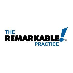 The Remarkable Practice logo in blue and black with an exclamation mark icon