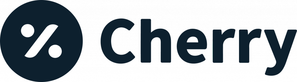 Cherry logo with a dark blue circle and white percent sign beside the word “Cherry”