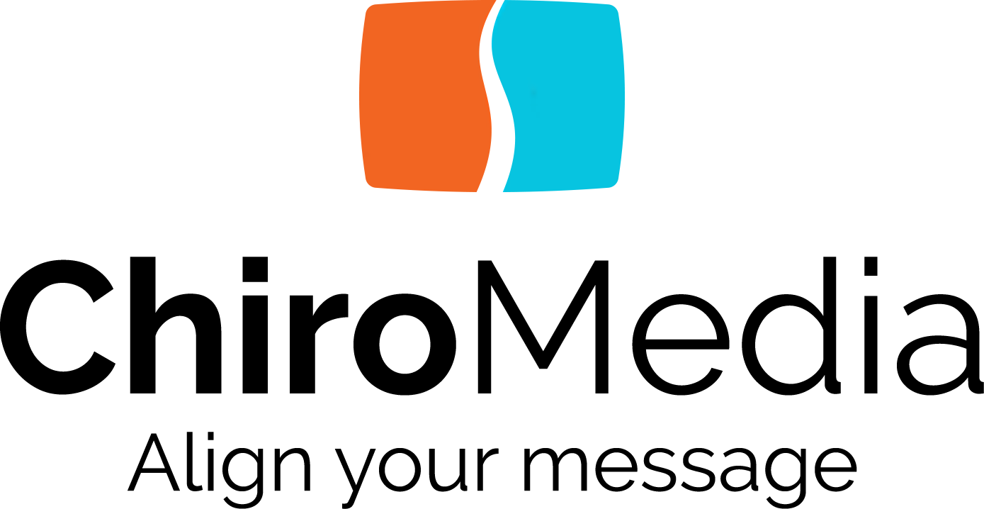 ChiroMedia logo with orange and blue icon and tagline “Align your message”