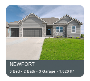 Newport house listing: gray 3-bed, 2-bath, 3-car garage home with driveway and green lawn