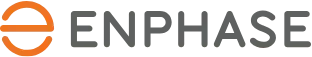 Enphase logo with orange icon and gray wordmark on white background