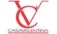 Red logo for Casavalentina, stylized letters 