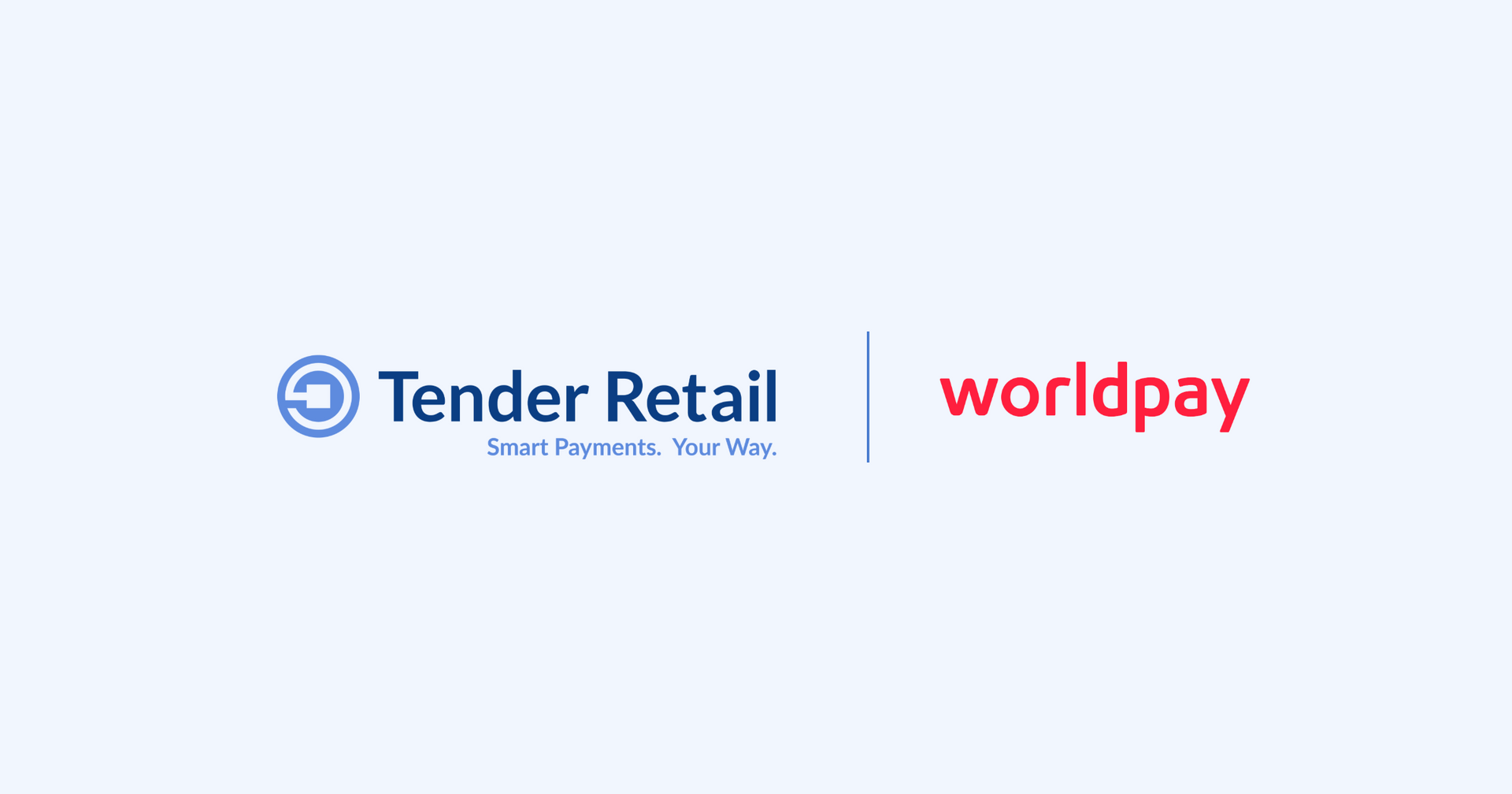 Tender Retail and Worldpay logos on a white background