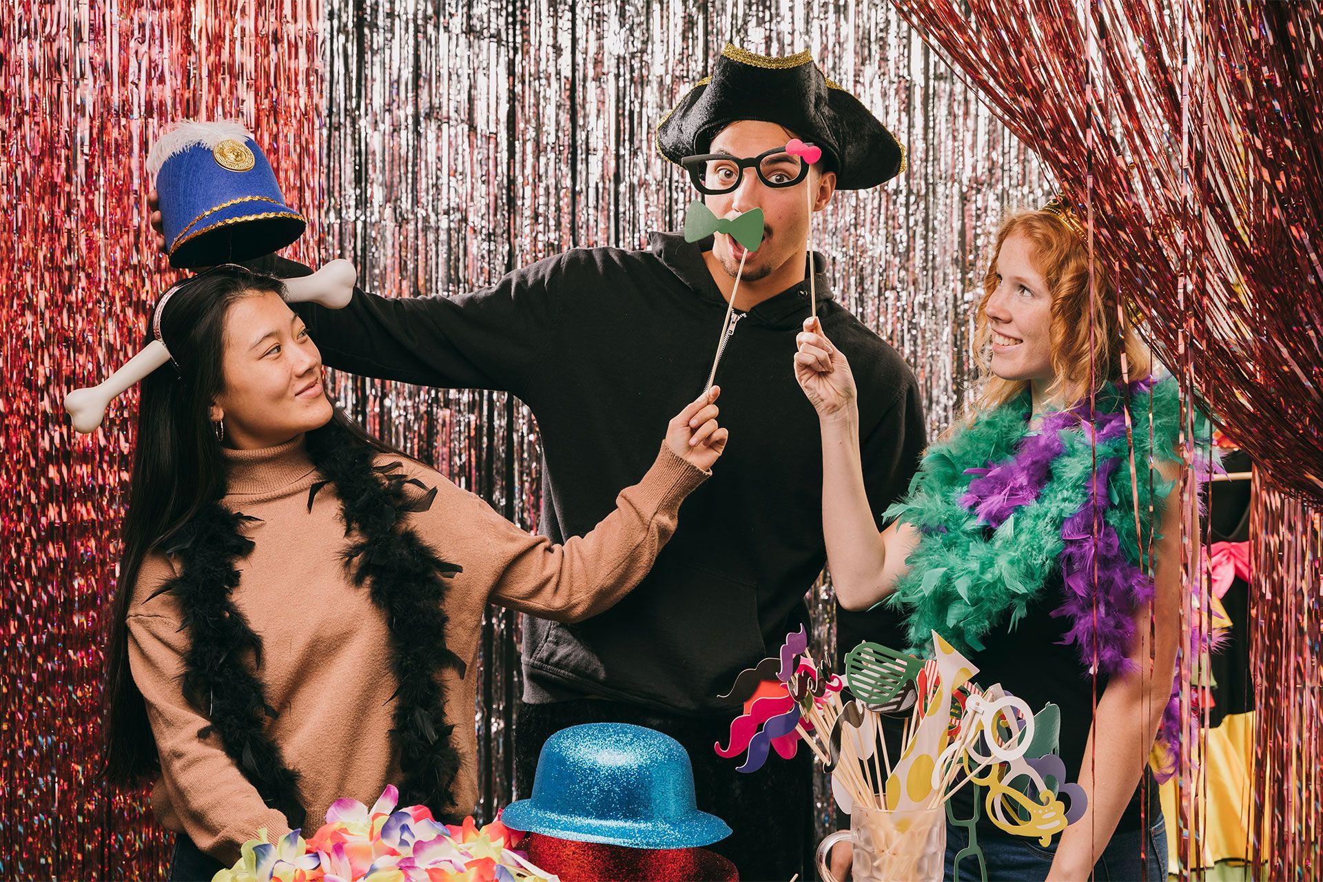 an image of fun photo booth together with friends