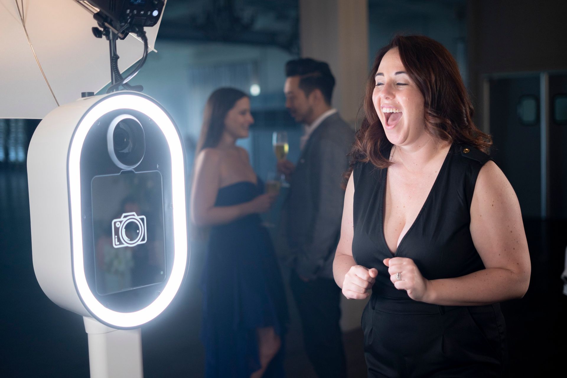video confessional booth at the wedding 