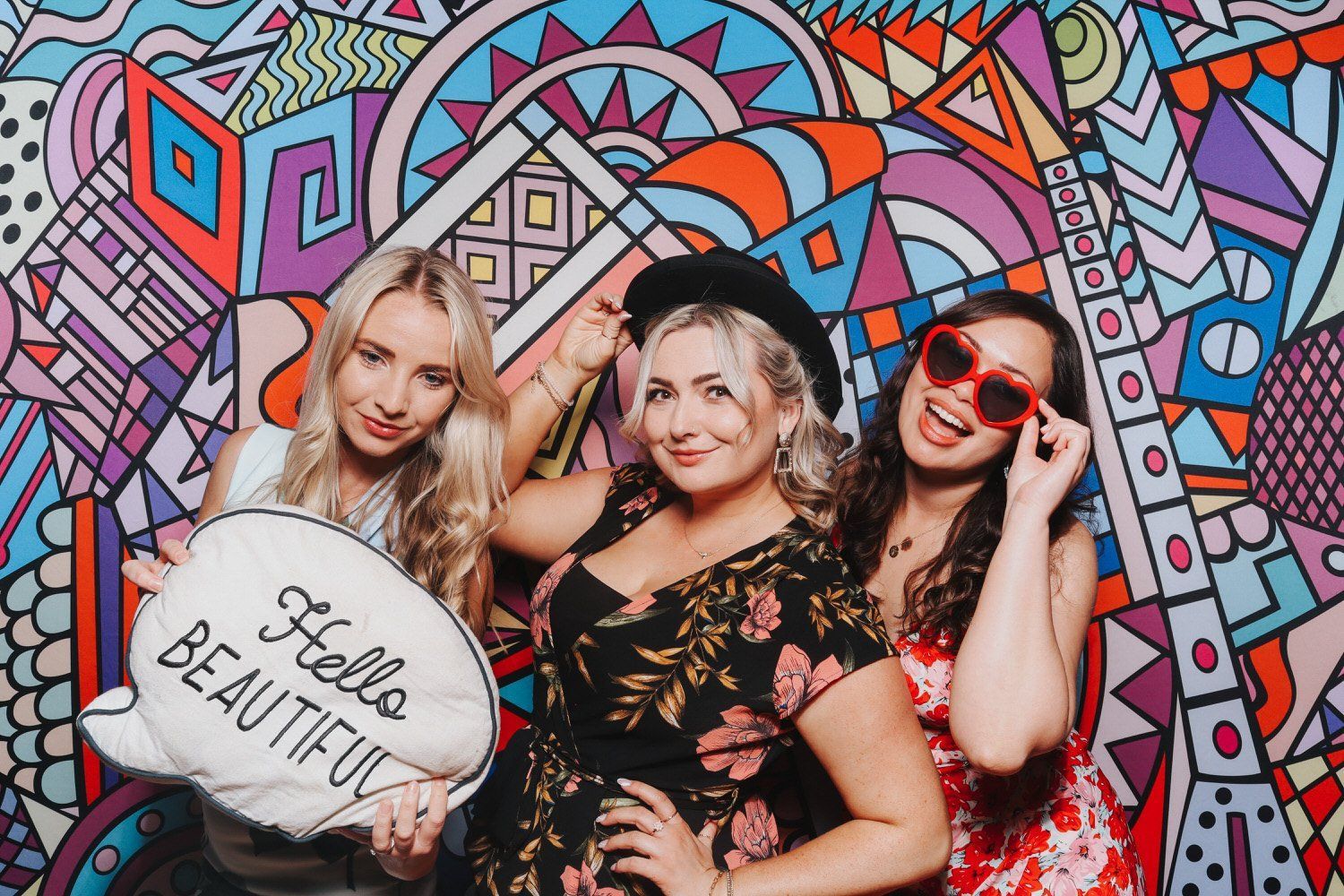 a group of people taking photoshoots