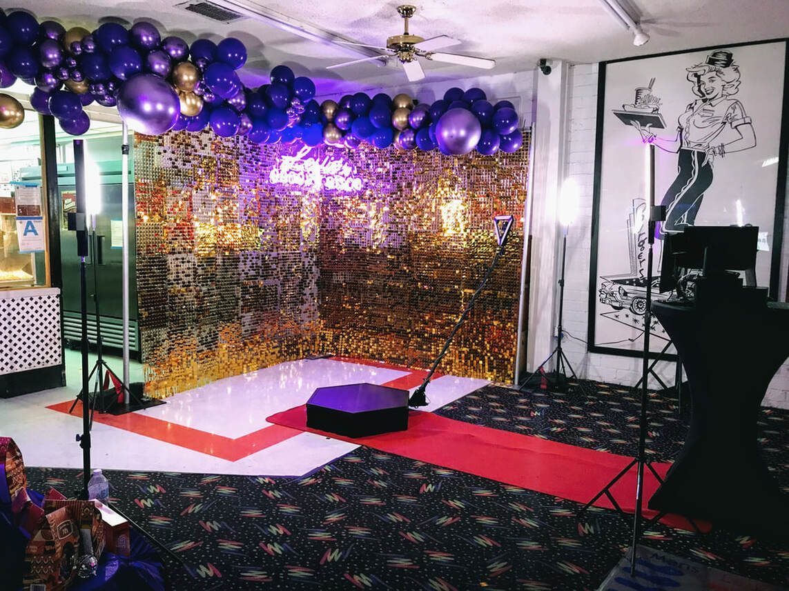 party photo booth stage